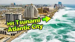 【Atlantic City】Tsunami simulation in new jersey casino resort ｜earthquake｜Tropicana｜Ducktown