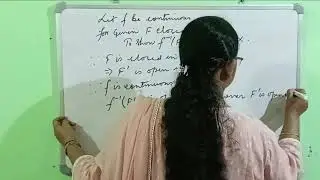 Topology Lecture 42 (Continuity in terms of closed set)