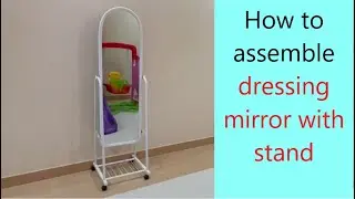 How to assemble dressing mirror with stand #dressingmirror #dressingmirrorwithstand #mirrorwithstand