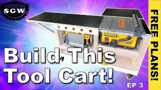 КАК СДЕЛАТЬ многофункциональную тележку и верстак для настольной пилы Dewalt для деревообработки ...