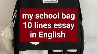10 lines essay on my school bag,