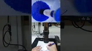 Ink Dot Under Microscope
