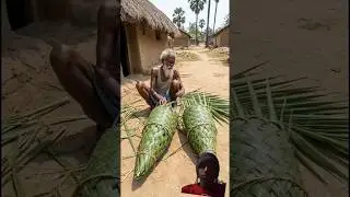 Indian ISRO Rocket made from palm leaves | mini woods toys | wood crafting #ai #wood #craft #rocket🥺