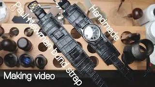Paul Newman watch strap for rolex daytona, leather watch strap, making video, bund strap 가죽공예 시계줄