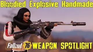 Fallout 76: Weapon Spotlights: Bloodied Explosive Handmade Rifle