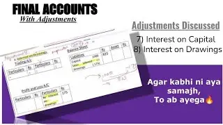 7-8 | Interest on Capital and Drawings in final accounts #finalaccounts #commerce #class11 #dkgoel