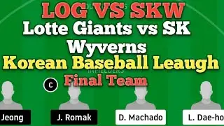 LOG vs SKW Dream11 Baseball Match... Korean Baseball Leaugh...Lotte Giants vs SK Wyverns...
