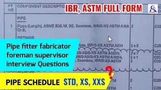 Pipe schedule code STD XS XXS | how to view isometric pipe drawing in fitting's material list