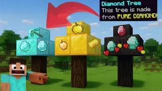 Minecraft, But We Can Craft CUSTOM TREES 😱 (Diamond, Gold, Netherite!)