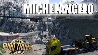MICHELANGELO - Carrera Marble Quarry - Italia DLC - Livorno to Nice - ETS2 Career - Lets Play 78
