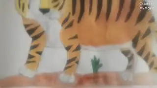 tiger drawing || poster colour picture