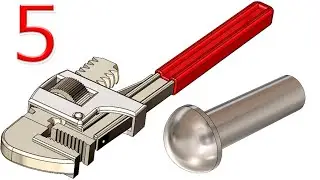 5- Project 17 |Pipe Wrench 2| SolidWorks Tutorial : pin 2