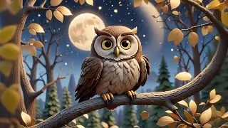 Nina Owl Sees the Moon | Nighttime Song for Kids | Gentle Animal Rhyme for Toddlers & Preschoolers