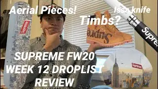 Supreme Week 12 Droplist Review/Resell Predictions - Aerial Tapestry Design, Timbs, Knives, Fishbowl
