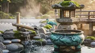 Zen Garden at Sunrise in Morning Mist
