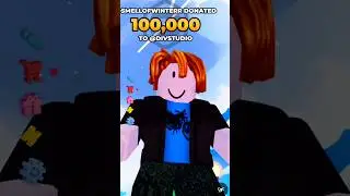He Donated 100,000 Robux in Roblox! 💸😱 | Epic Donation Moment | #robloxshorts