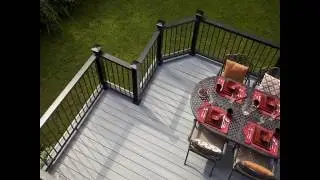 exterior decking using wood plastic composite