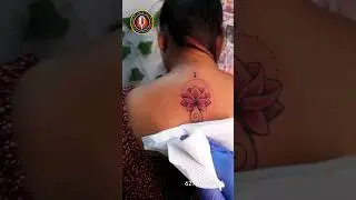 Lotus Tattoo Design On Girl's Back #tattoo #tattooblog #inked