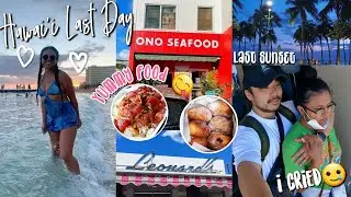 Leonard's Bakery Malasadas, Ono Seafood Poke & More Food/Drinks! 🍹 Emotional Last Day 😭