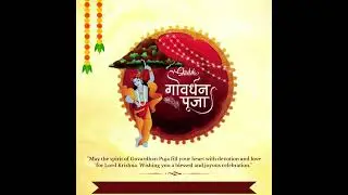govardhan Puja poster design #graphicdesign #posterdesign #poster #festivals #govardhanpuja #krishna