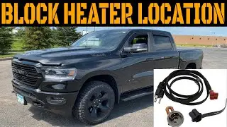 Расположение заводского нагревателя блока цилиндров Ram 1500 (2019+)