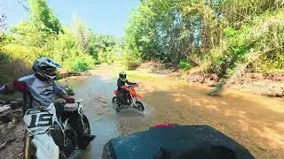 Risalita del Fiastrone in moto cross e quad