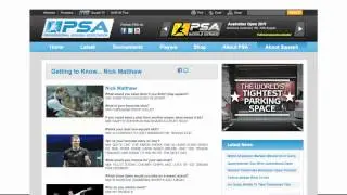 Squash : PSAWorldTour.com - PSA World Tour official website promo