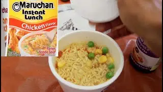 How I make Maruchan Instant Lunch🍜(Chicken Flavor🍗) Instant Noodle Review