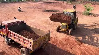 JCB Backhoe Machine Soil Work Part 5 | How To Front Bucket Soil Work 