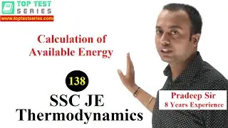 Calculation of Available Energy in Hindi Thermodynamics SSC JE Classes- 138 Mechanical