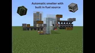 Automatic smelter with built in zero tick kelp farm for bedrock 1.21