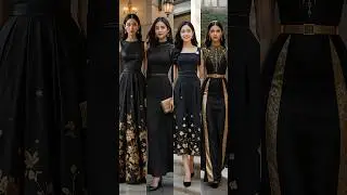 Black and Gold Combination Dresses  #fashion #dress #style #fashionshorts #aifashion
