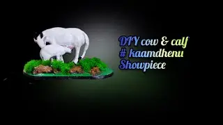 Handcrafted beautiful cow & calf #showpiece #kaamdhenu showpiece
