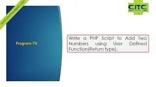 PHP Add Two Numbers Using UDF (Return Type) Video Tutorials