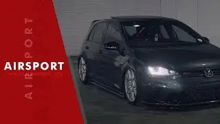 AIRSPORT - Bagged VW MK7 Clubsport GTI | Rotiform KPS | Airlift | Roll Cage (4K)