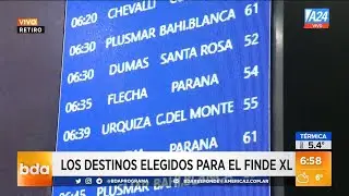 Fin de semana XXL: &eacute;xodo tur&iacute;stico en las terminales de micro I A24