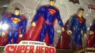 DC Comics Super Hero Showdown Superman 5 Pack Action Figure Review Batman V Superman JLU Total Hero