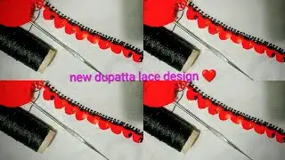 New crochet Dopatta lace design ✨|Simple and esay method Step by step crochet tutorial ✨🌹|قرشیہ New