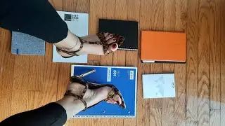 Stepping on diaries with new stiletto heels #asmrvideos #crushingasmr #pencilheels