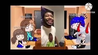 AKaisanzilla banaiadrienn3 and child adrienn reacts to#howieazy(#gacha club) #funny