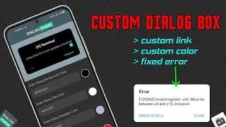 Add custom Dialog box in any app || fix errors