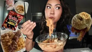 ROSE GLASS NOODLES & NEW BULDAK CHIPS + The BEST San Diego bagels & Chinese food !