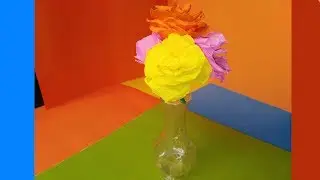 Easy paper art | Flowers wall decorations | Crepe Paper Flower