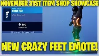 Fortnite Item Shop *NEW* CRAZY FEET EMOTE! [November 21st, 2018] (Fortnite Battle Royale)