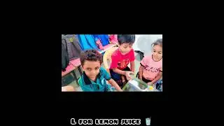 Class jr kg letter L,l for lemon juice 🥤 🍋🍋