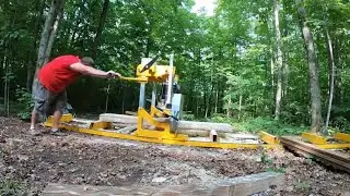 Milling Lumber to for our Off Grid Cabin Deck Build #lumber #freelumber #sawmill