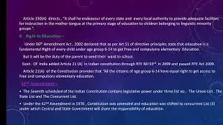 Constitutional provision of Education in India