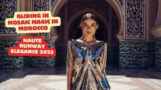 Mosaic Mirage | Moroccan History -Inspired Couture Walk Through Bahia Palace | Haute Runway Elegance