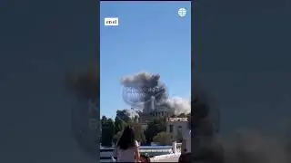 Nuevas im&aacute;genes del bombardeo de Ucrania al cuartel general de la flota rusa en Crimea #Sebastopo