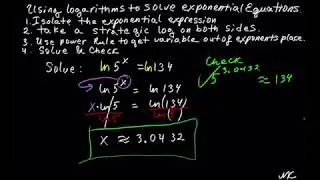 Solving Logarithmic and Exponential Equations 3